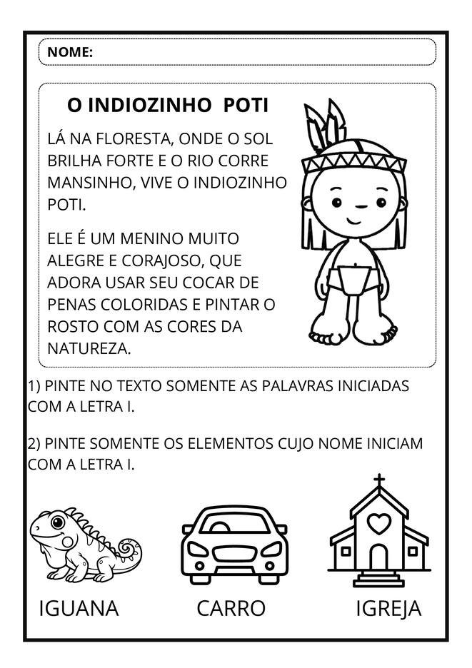 Atividades dia dos povos indigenas infantil para imprimir educação infantil página 6